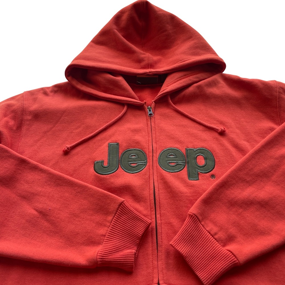 Jeep Red Hoodie with Green Logo